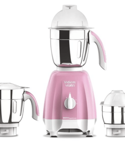 Vidiem Mixer Grinder (Pink) 580 A Vision | Mixer grinder 650 watt with 3 Leakproof Jars with self-lock for wet & dry spices, chutneys & curries | 5 Years Warranty